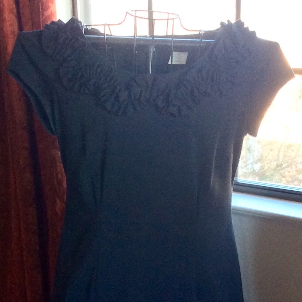 ruffled black dress